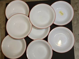 Corelle 8 SAND ART PInk Coral Rim Soup Cereal 7.25 inch - $34.65