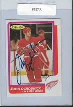 John Ogrodnick 1986 OPC Autograph #87 Red Wings