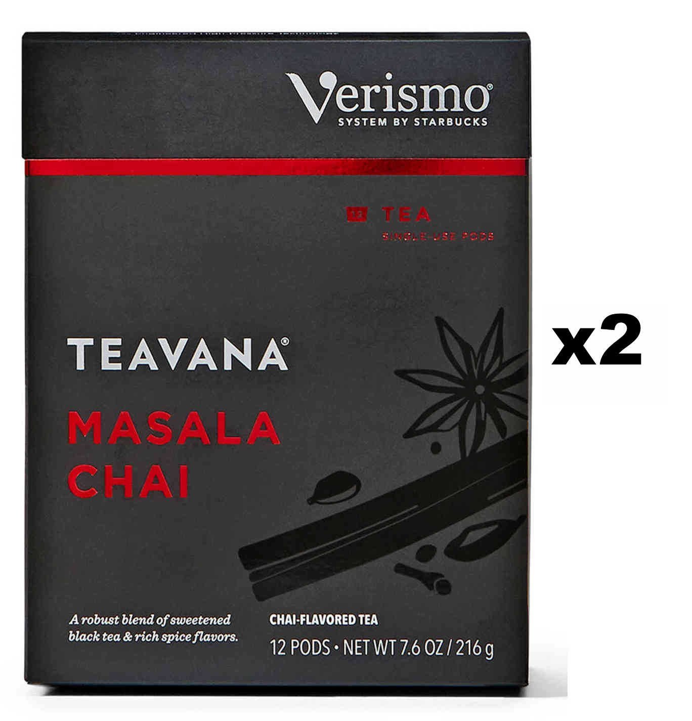 Teavana Masala Chai Tea Verismo Pods (24 Count) Single Serve Brewers