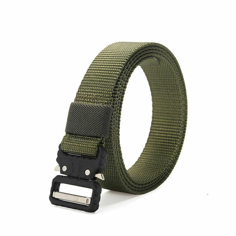 1 inch Wide Men's Belt with Metal Buckle Light Weight Nylon Skinny Belt ...