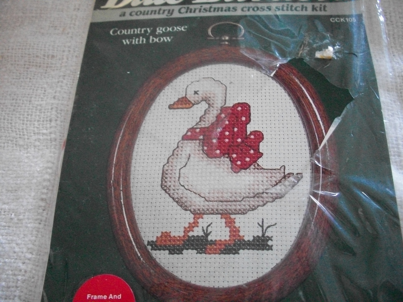 Country Goose With Bow Counted Cross Stitch Kit: Comes with Fabric, Floss & Dire - $8.00