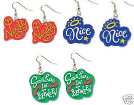 Funky Naughty Nice Earrings Diva Lolita Princess Novelty Costume Jewelry-SET-3pr - $16.65