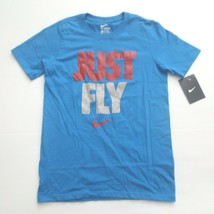 Nike Boys JUST FLY Short Sleeve Shirt - 872751 - Blue 406 - S - NWT - $9.99