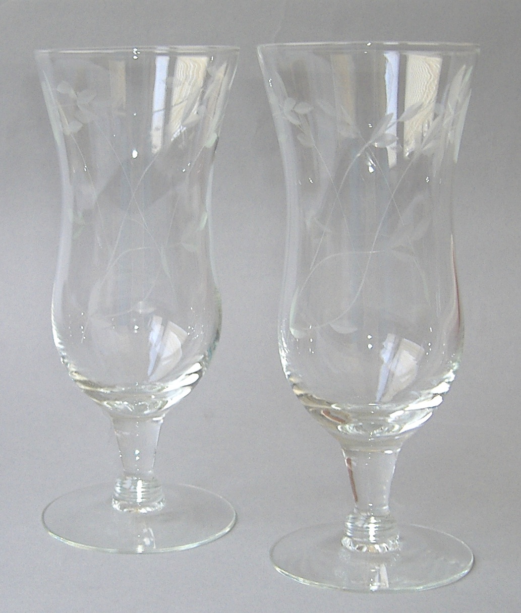 4 Princess House Heritage Parfait Handblown Crystal Cut Glass Floral ...