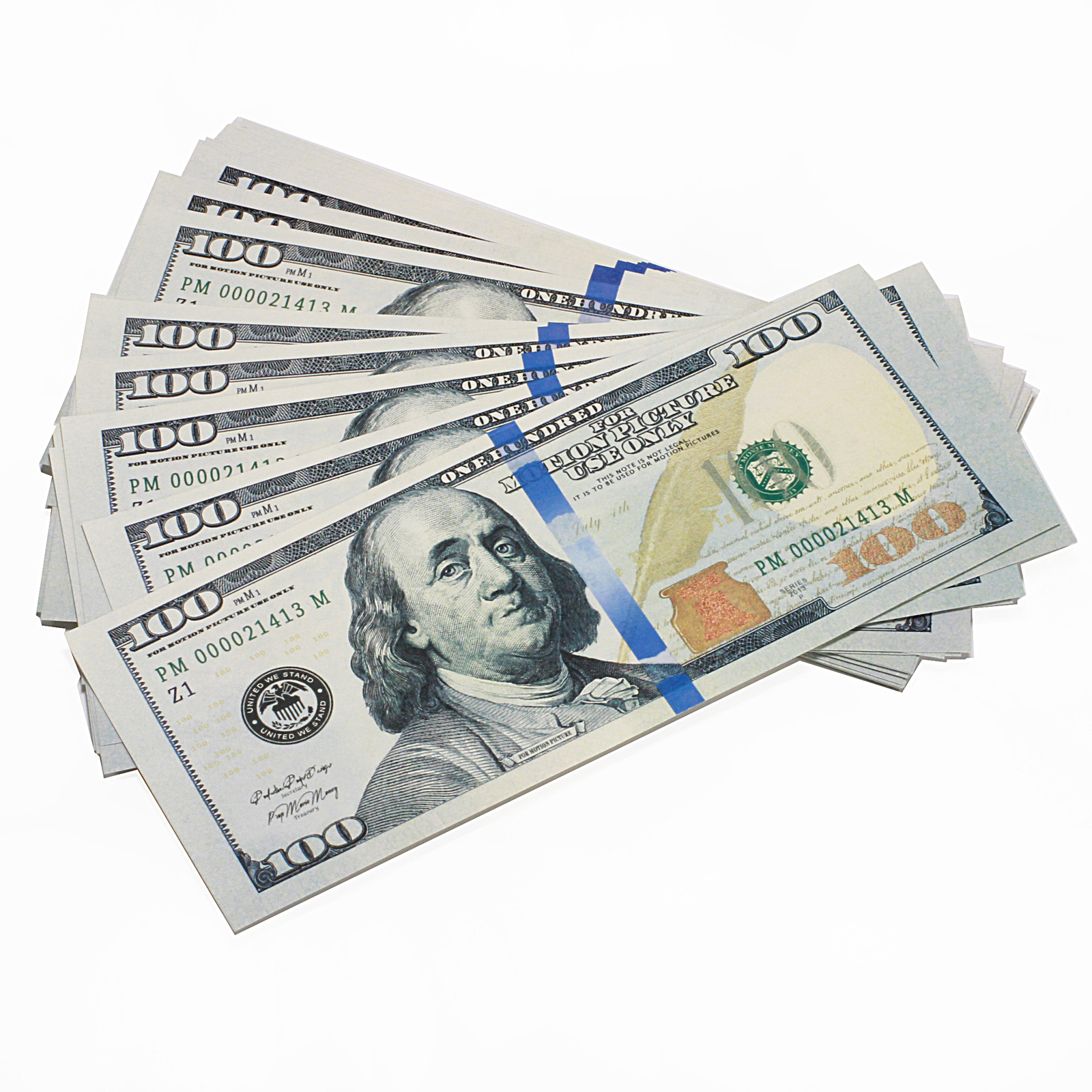 PROP MOVIE MONEY FAKE MONEY Real Look New Style Copy 100s FULL PRINT