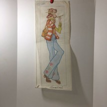 70&quot;s Girl with Pencils Needlepoint Canvas Gemini 26&quot; x 10&quot; 12 ct - $38.69