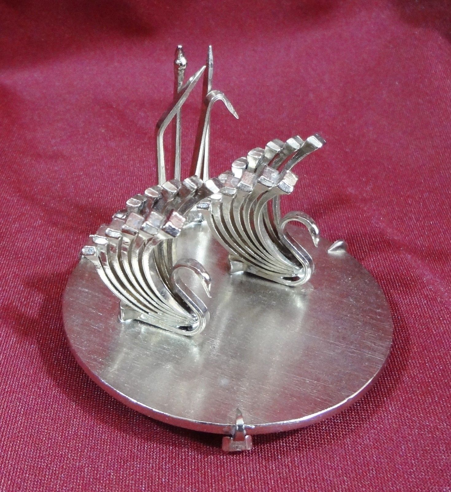 Primary image for Horseshoe Nail Fine Art Swan Figurine Handcrafted One Of A Kind 