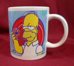 Homer Simpson With Donut Doughnut 10 oz Coffee Mug Cup Signed Matt Groening - $6.99