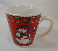 Christmas Cheer Snowman Mitt Hat Skate Gifts 10 Oz. Coffee Mug Cup  - $1.99
