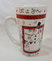 Christmas Let It Snow Snowman Winter 14 Oz Coffee Mug Cup  - $1.99