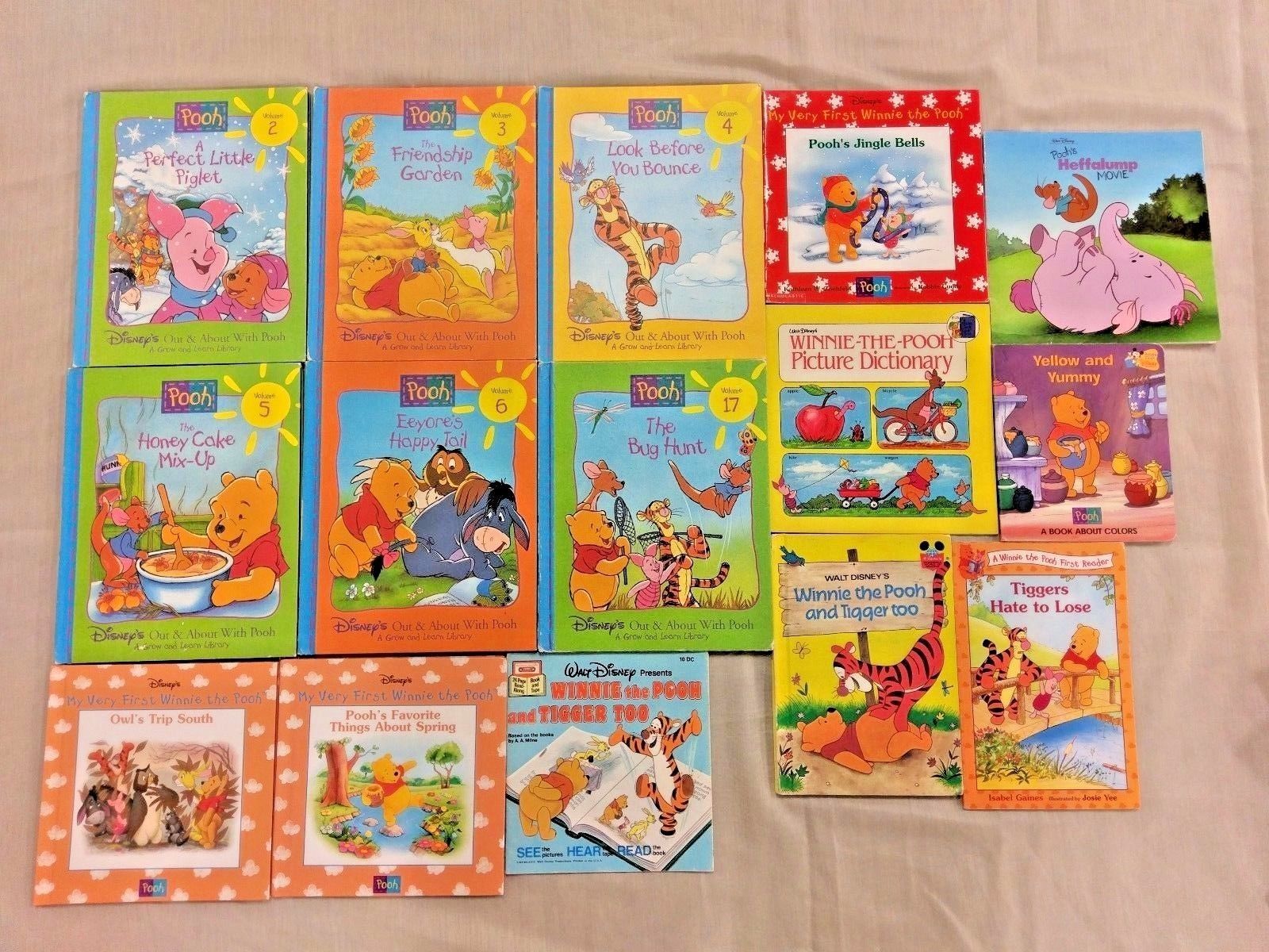 lot of 15 Winnie The Pooh children's books,including Out & About ...