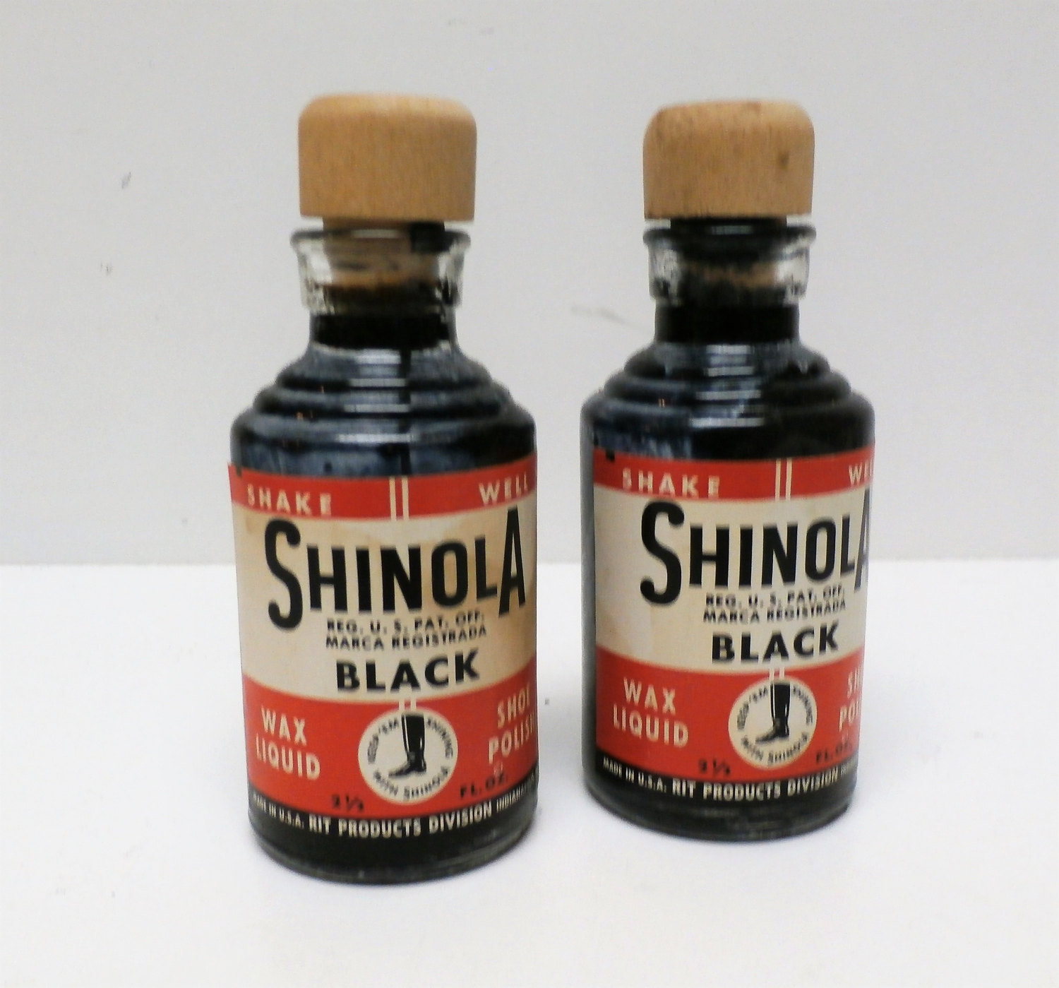 Vntg Shinola Black Wax Liquid Shoe Polish 2.5oz Bottle Original Box ...