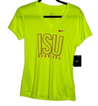 NWT Nike Women's Dri-fit Illinois State Redbirds V-Neck Tee Neon Yellow M - $23.20
