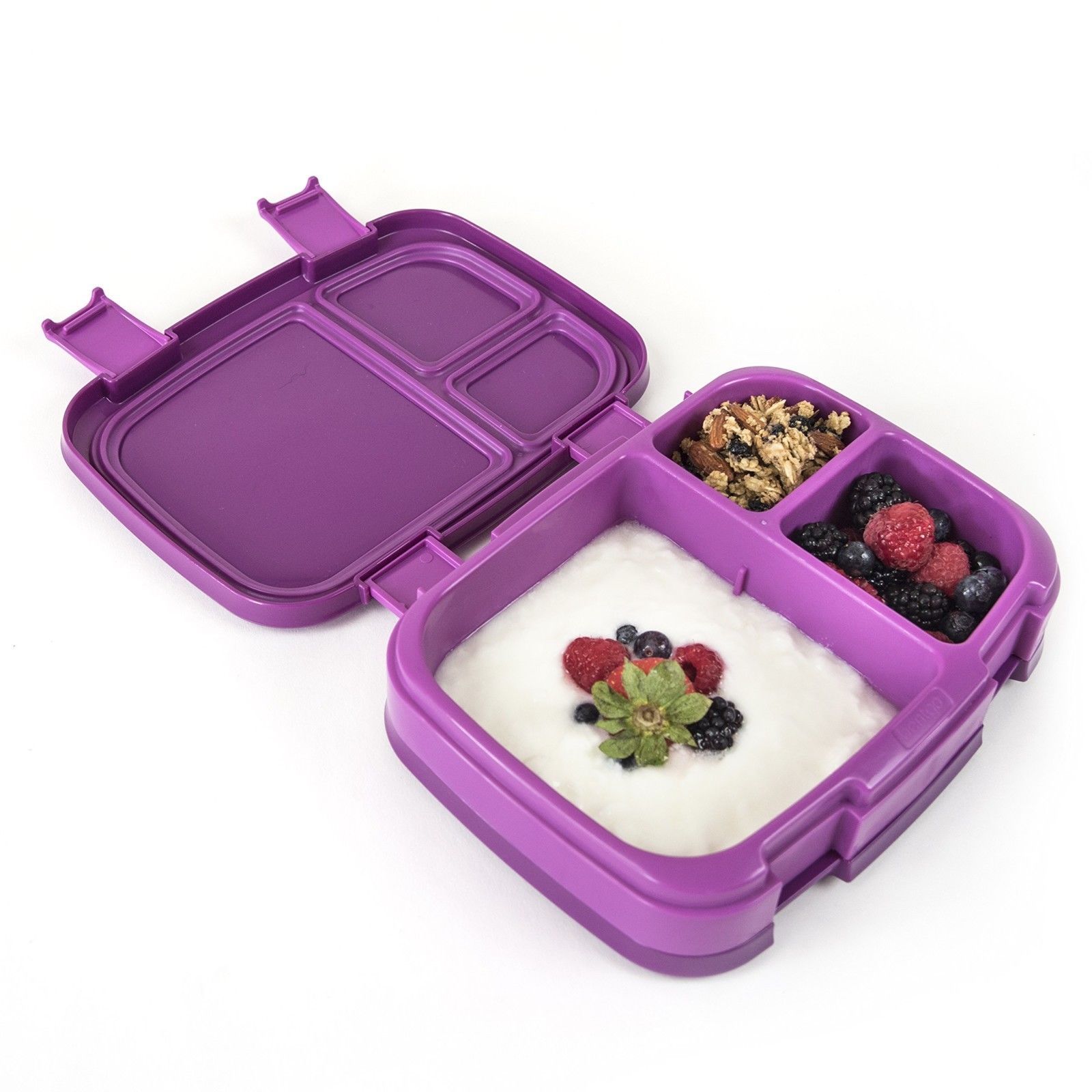 Leak-Proof Bento-Style Lunch Box 4-Compartment Food-Safe Container ...