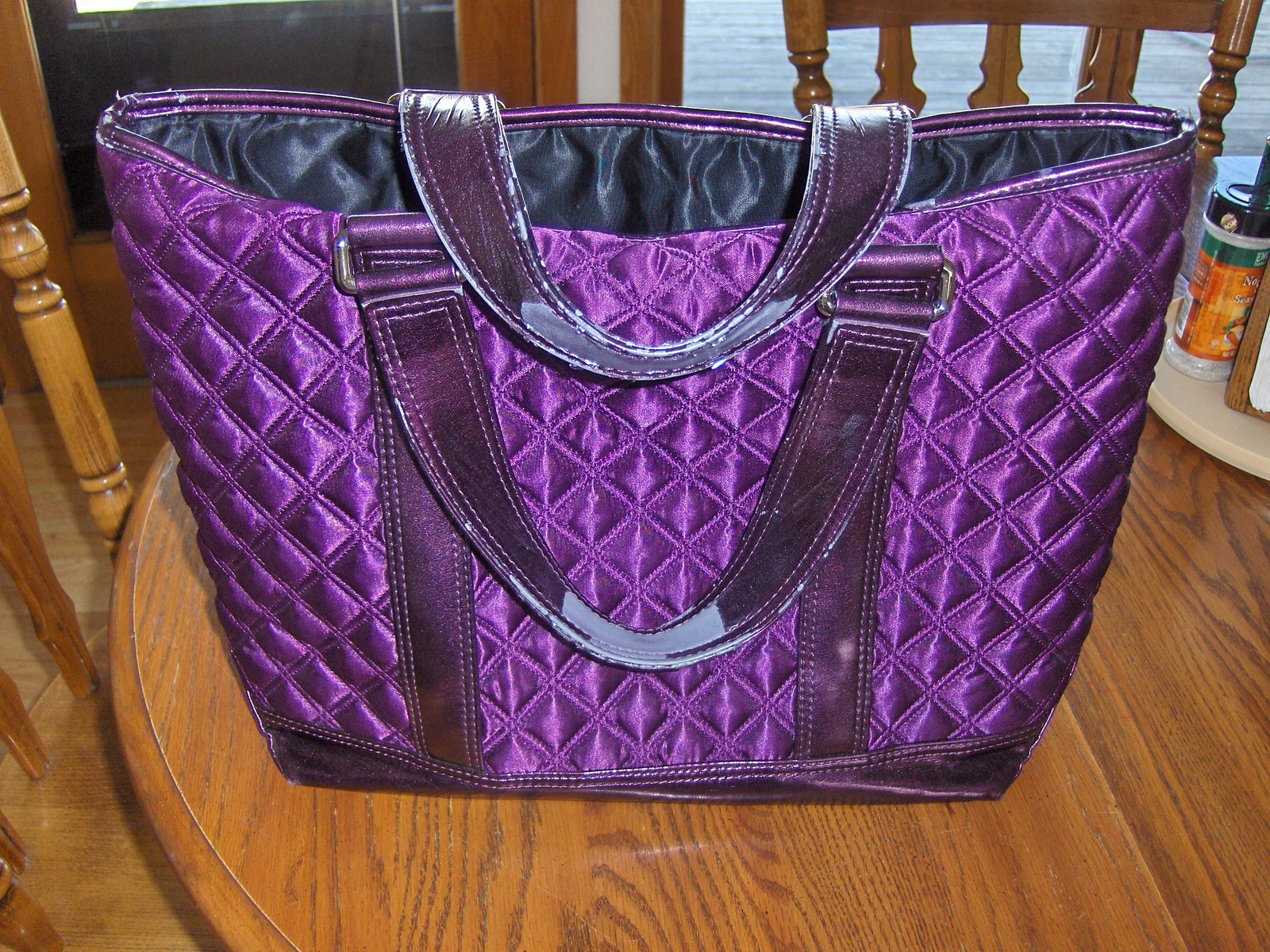 Primary image for Marc Jacobs Tote Bag Quilted Purple Flawed Handles