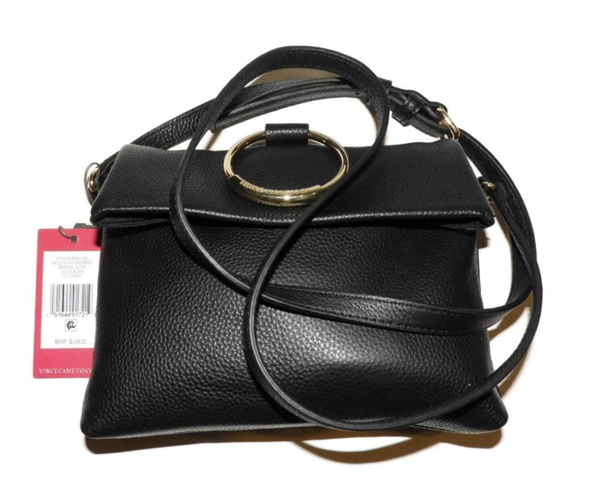 small black leather cross body bag