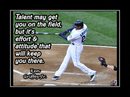 Ken Griffey Jr Baseball Inspirational Quote Poster Motivational Wall Dec... - $21.99+