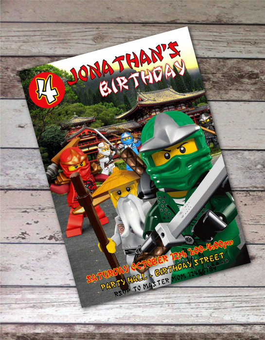 Ninjago Invitation Digital File Printable for Personalized Ninjago