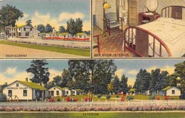 Mirror Court Tourist Court Motel Savannah Georgia 1948 linen postcard - $6.44