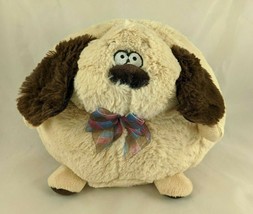 HugFun Tan Brown Dog Plush Puppy Round 7" Ball Stuffed Animal toy - $12.95