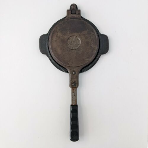 Vintage Jotul Cast Iron Krumkake Pizzelle Maker with Ring Base Norway