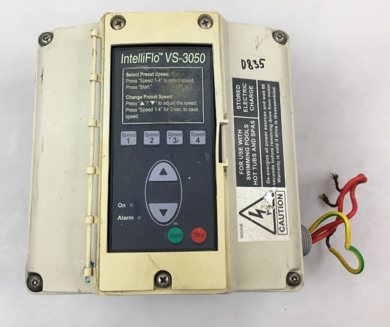 Pentair 350521 Variable Speed DRIVE UNIT IntelliFlo VS3050 used D835