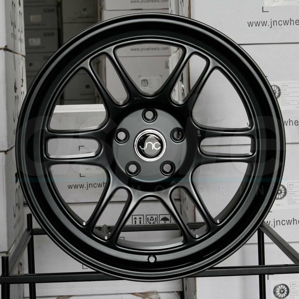 15x8 JNC 021 JNC021 4x100 20 Matte Black Wheel New set(4) - Wheels