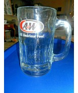 Vintage A&amp;W ROOT BEER Mug Oval Logo ALL AMERICAN FOOD Full Size Heavy Glass - $14.99