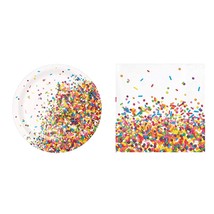 Confetti Sprinkles Dessert Plates (16) And Napkins (16) Bundle - $25.99