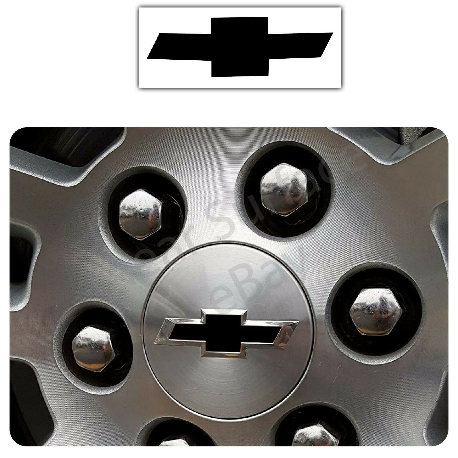 Precut Wheel Cap Overlay Vinyl Decal Fits Chevy Silverado 2019 Flat