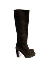 Stuart Weitzman Women's Suede Slouch Scrunch Tall Platform Boots Size 8 Brown - $119.59
