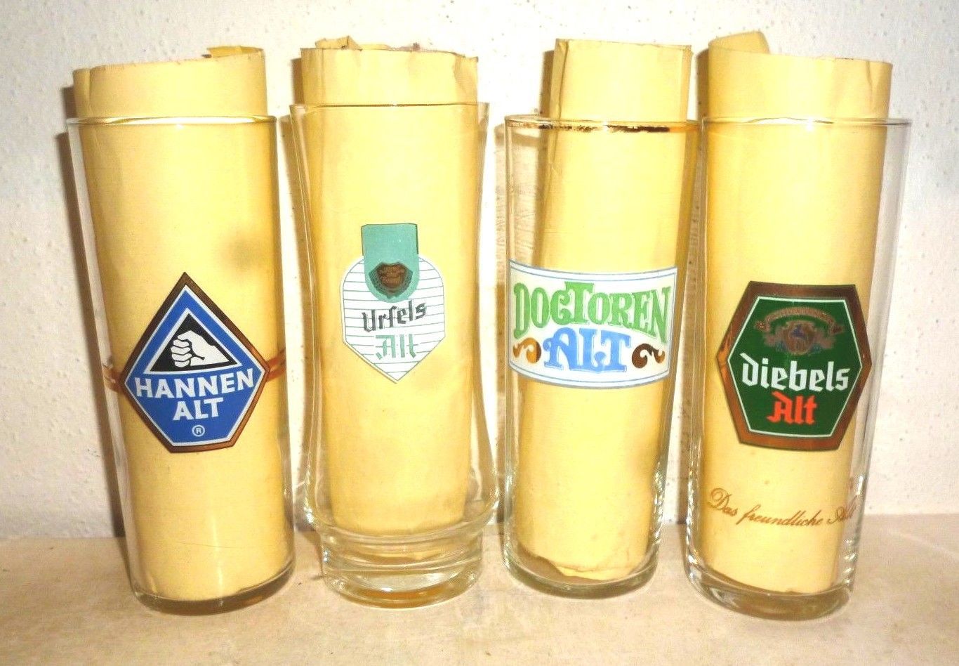 Gaffel Kolsch - set of 12 - German Beer Gold Rim