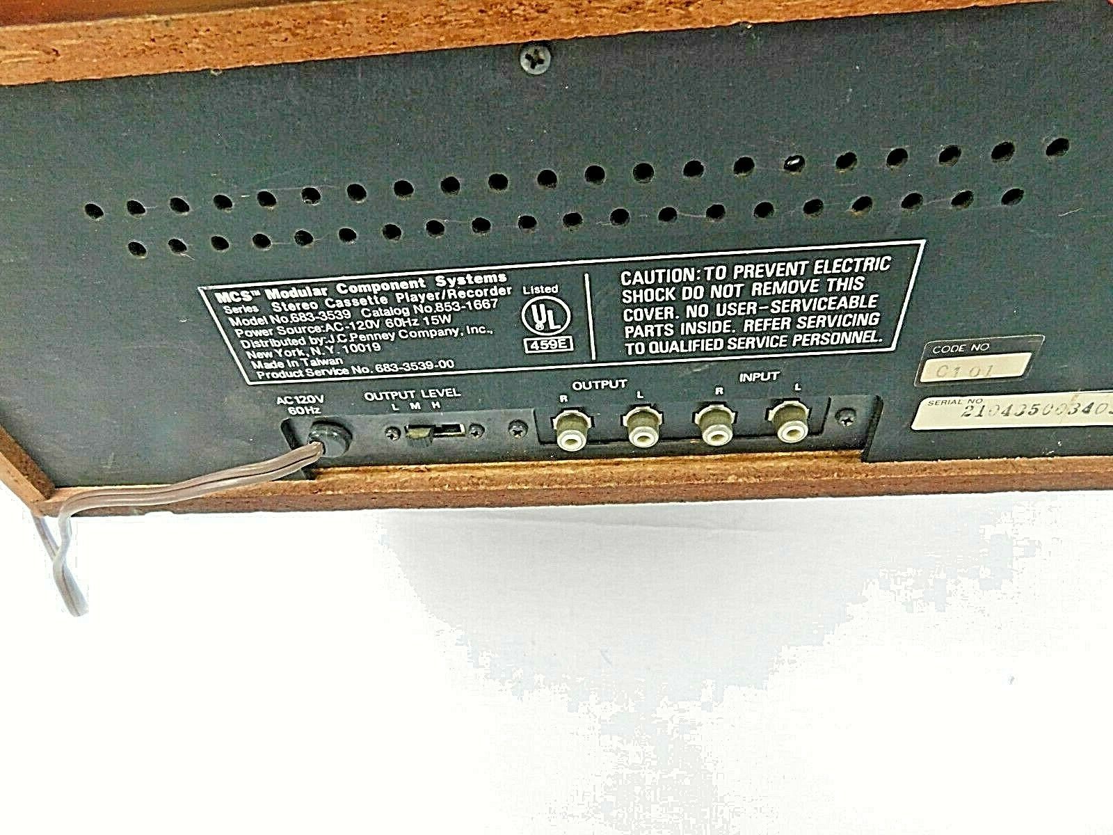 MCS Series Modular Component System 3539 Cassette Deck Model No 683