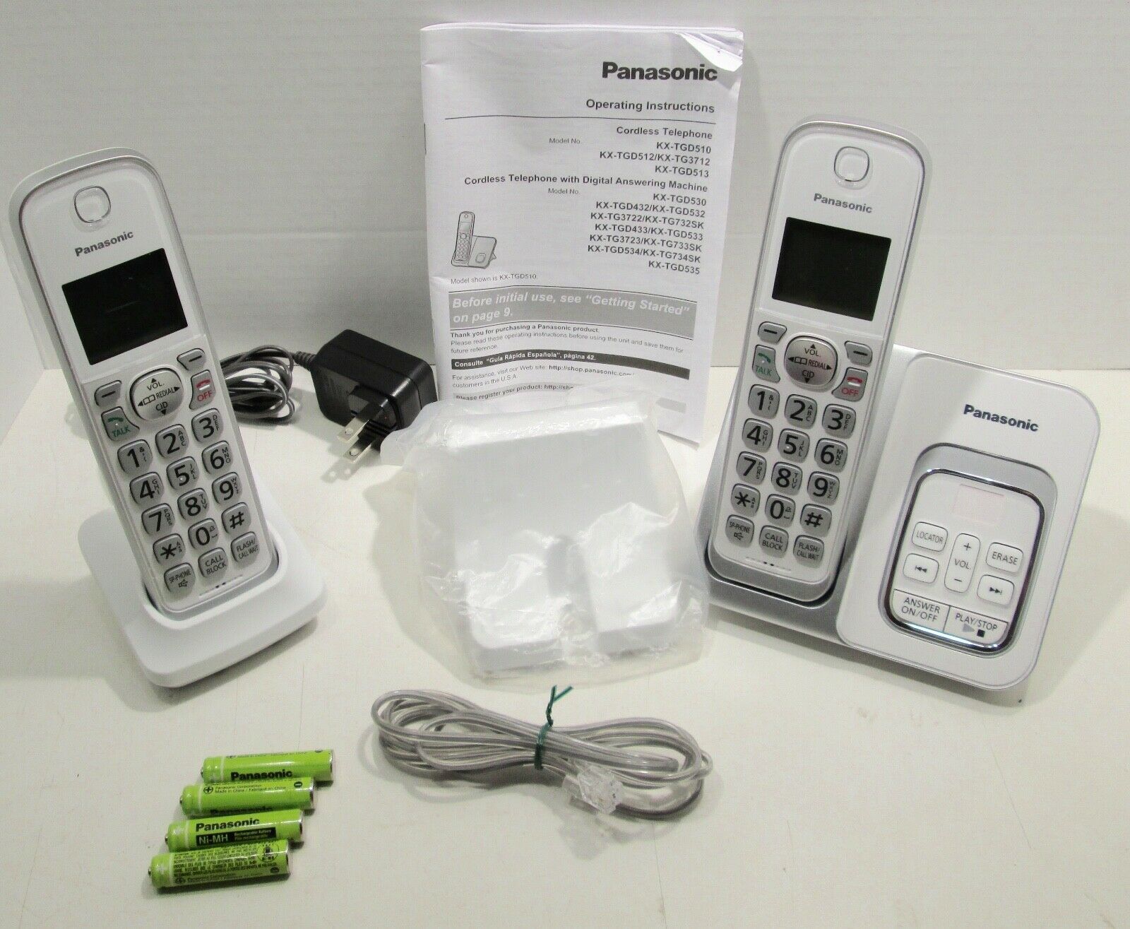 Panasonic KXTGD532W Cordless Phone Call Block Answering Machine