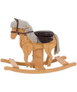 GALLOPING ROCKING HORSE - Solid Oak &quot;Clackity&quot; Hobby Horse 5 Finish Choices - $491.99