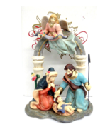 Avon Porcelain Christmas Nativity Figurine Holy Family Angel 8&quot; MIB - $18.80