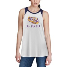 NWT Women's Blue 84 White/Purple LSU Tigers Confetti Muscle Tank Top Size M - $18.65