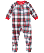 FAMILY PAJAMAS Matching Infant Stewart Plaid Footed Pajamas 18 month - $14.84