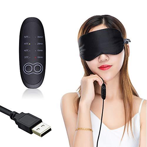 USB Steam Eye Mask, Adjustable Temperature Control Electric Heated Eye ...