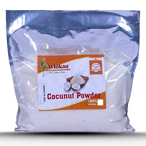Vasudev Natural Coconut Powder - Low Fat, Unsweetened, High Fibre (Pack of 1 x 1