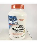 Doctor&#39;s Best High Absorption Magnesium Dietary Supplement - 240 Tablets - $117.34