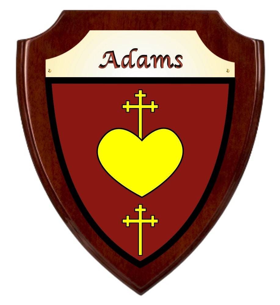 Primary image for Adams Irish Coat of Arms Shield Plaque - Rosewood Finish
