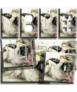 1920&#39;S CUTE RETRO GIRL FLOWERS DRAWING LIGHT SWITCH OUTLET WALL PLATES A... - $10.22+