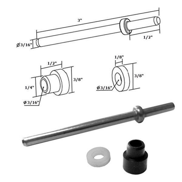 Stainless Steel Pivot Pin with Bushing and Washer for Framed Pivot