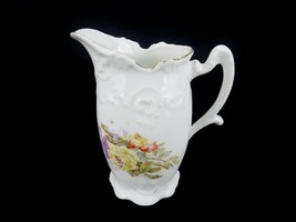 Vintage Porcelain Cream Pitcher, Floral Transfer Ware Porcelain CP 11 - $9.75