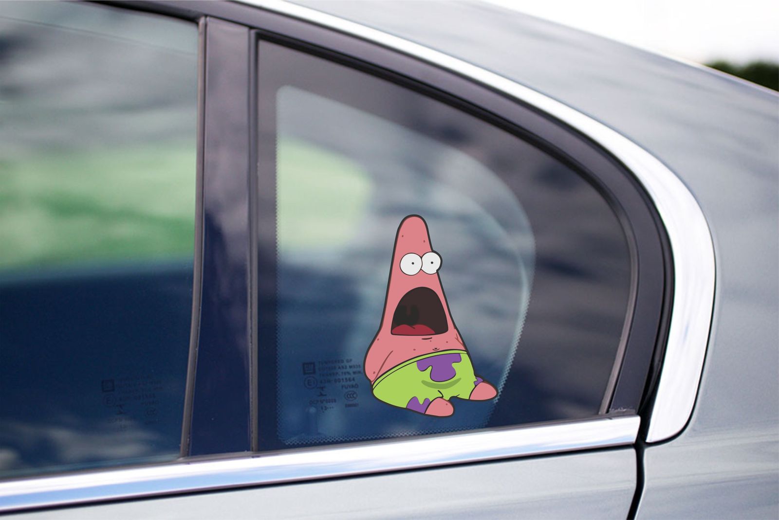 Patrick Surprised Face Window Vinyl Decal Sticker SpongeBob Square Pants Cartoon