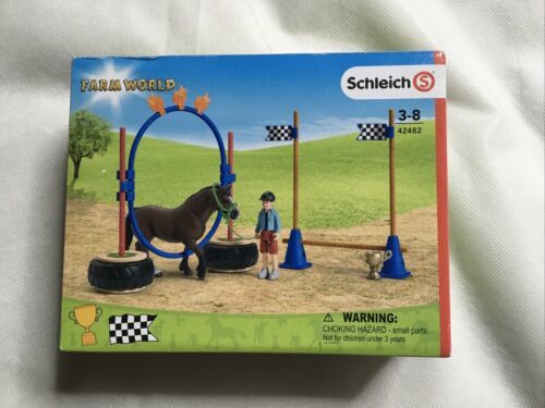 Brand New in Box Schleich Farm World Pony Agility Race Figure 42482