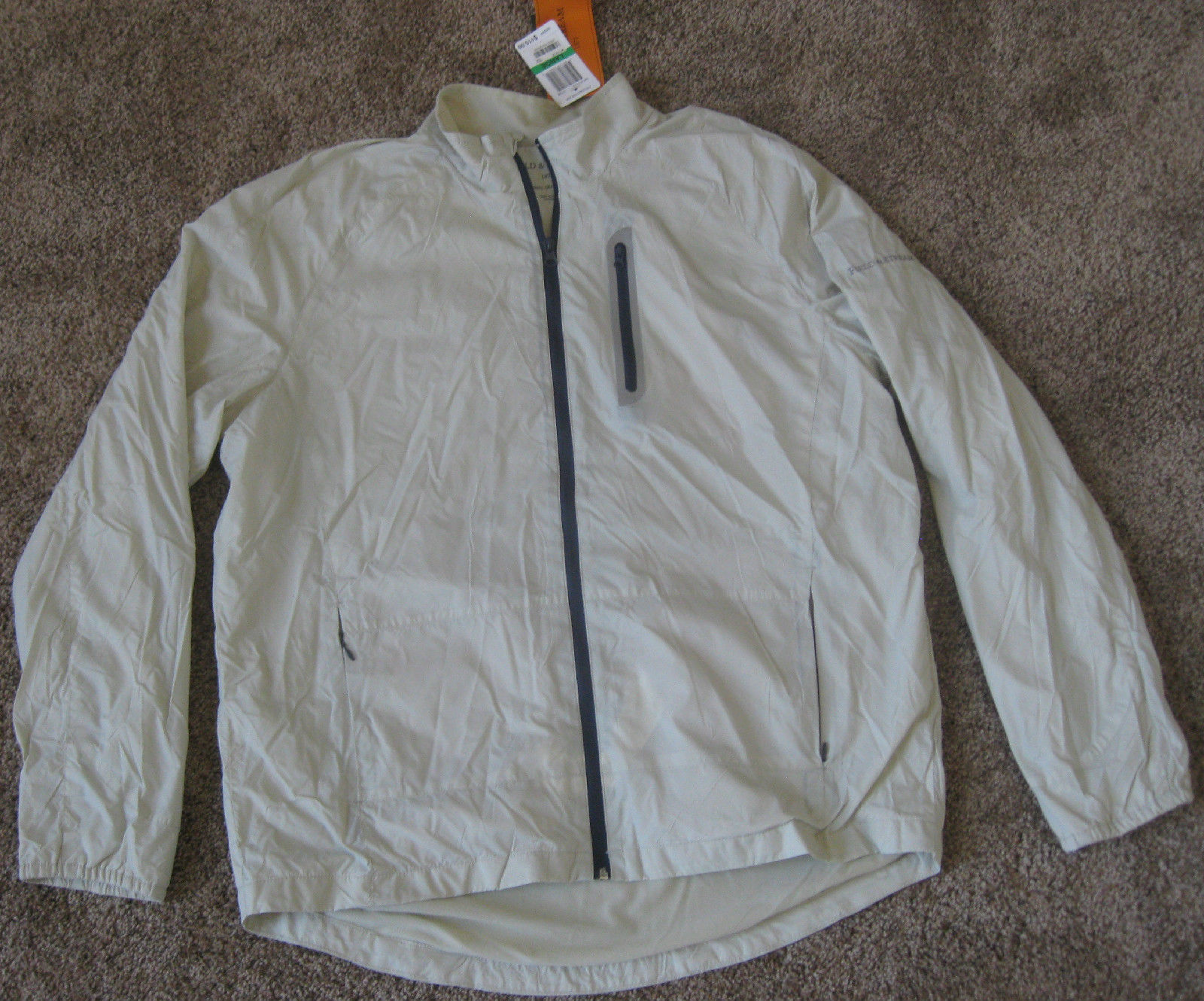 Field \u0026 Stream Wind Jacket Coat Stone Beige XXL 2XL Lightweight Full Zip Up - Regular 2XL