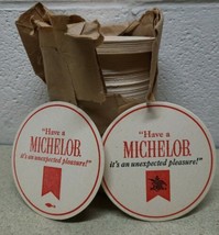 Vtg Michelob Double Sided Cardboard Beer Coasters Lot of 50+ pc - New image 2