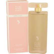 Estee Lauder Pure White Linen Pink Coral Perfume 3.4 Oz Eau De Parfum Spray image 3